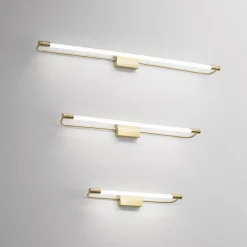 LED-vegglampe Rapallo, messing, IP44, 80 cm