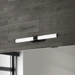 LED-vegglampe Runt IP44 direkte 4 000 K svart