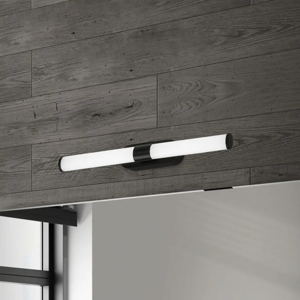 LED-vegglampe Runt IP44 direkte 4 000 K svart