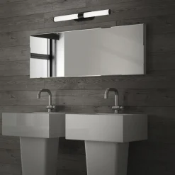 LED-vegglampe Runt IP44 direkte 4 000 K svart