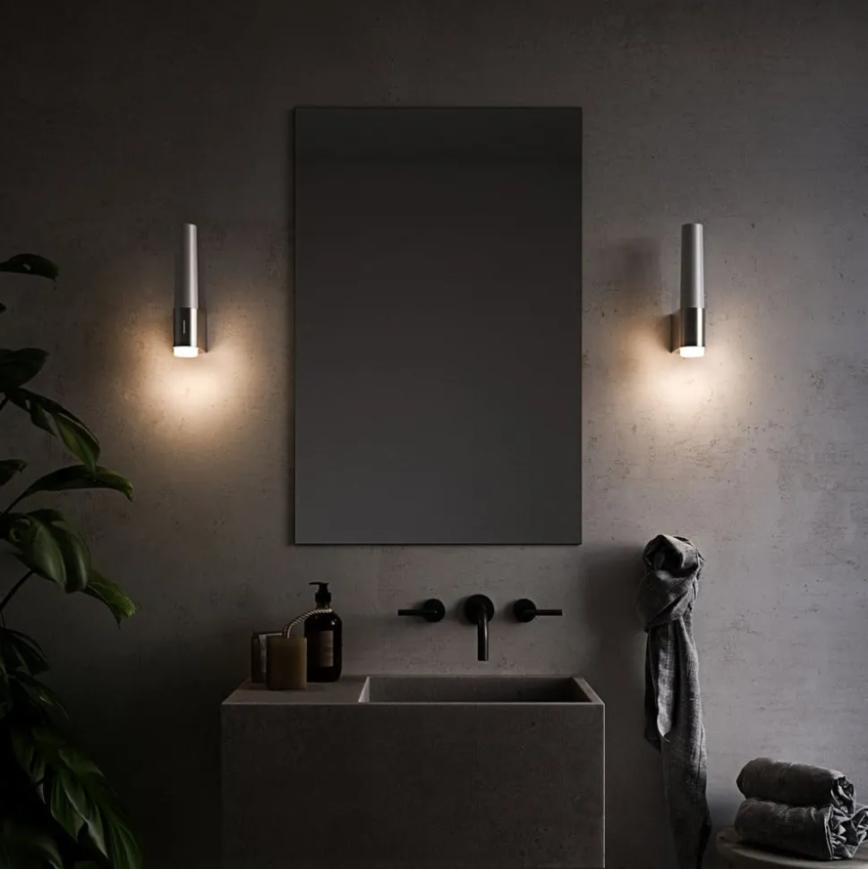 LED-vegglampe til bad Helva Night, krom