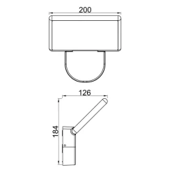 LED-vegglampe utendørs Alkes S, 20 cm bred