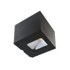 LED-vegglampe utendørs Jabbah, mørkegrå, opp/ned