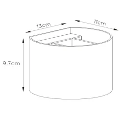 LED-vegglampe Xio, rund, antikk messing