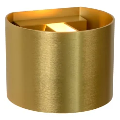 LED-vegglampe Xio, rund, gull matt