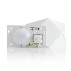 LED-vegglampe Zandor i hvit, bredde 18 cm