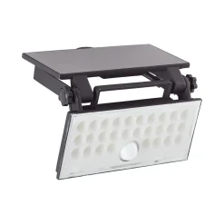 LED-veggspotlight Luton Sensor, svart, B 19 cm