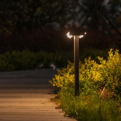 LED-veilampe Conroy med bevegelige spredere