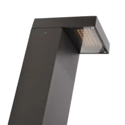 Lerna LED-gatelampe, høyde 100 cm, CCT, grå, stikkontakter