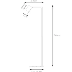 Lesley gulvlampe, svart