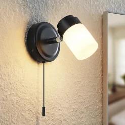 Lindby Alimari vegglampe, svart