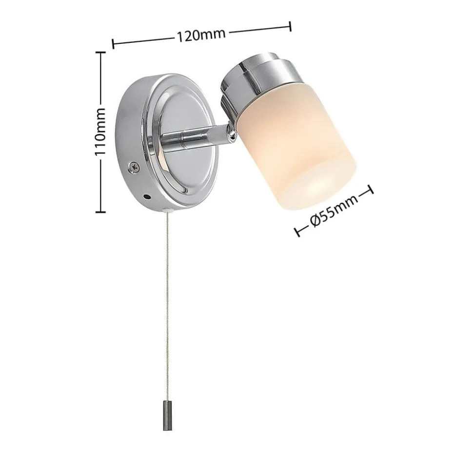 Lindby Alimari vegglampe, krom