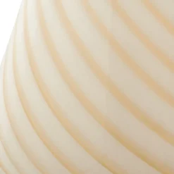 Lindby Andriana bordlampe, gul/hvit, glass, Ø 15 cm