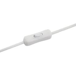 Lindby Andriana bordlampe, gul/hvit, glass, Ø 15 cm