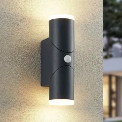 Lindby Aspyn LED-vegglampe, 2 lysk, sensor