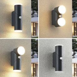 Lindby Aspyn LED-vegglampe, 2 lysk, sensor
