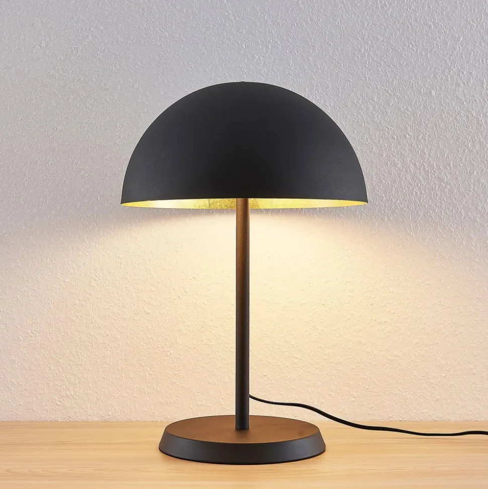 Lindby bordlampe Idalene, høyde 51 cm, svart, metall