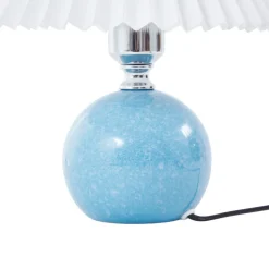 Lindby bordlampe Kerimi, keramikk, blå