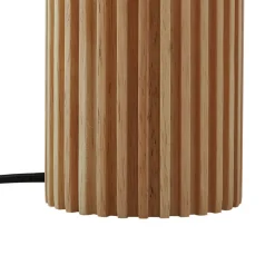 Lindby bordlampe Kimiko, høyde 38 cm, tre, tekstil