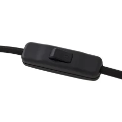 Lindby bordlampe Lelia, røykgrå, glass, metall, Ø 35 cm