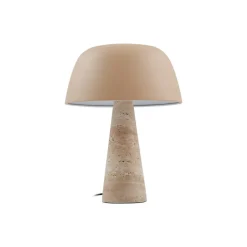 Lindby bordlampe Magritt, beige, metall, stein, 41 cm
