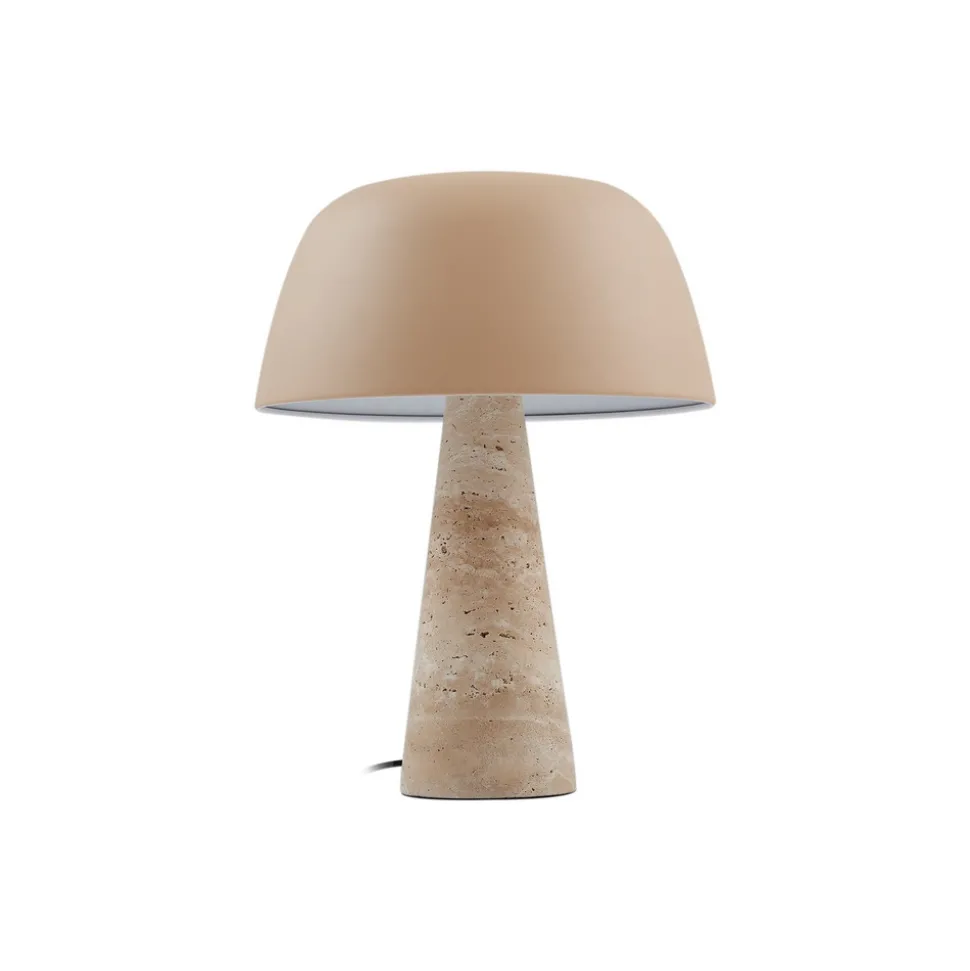Lindby bordlampe Magritt, beige, metall, stein, 41 cm