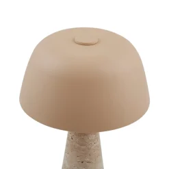 Lindby bordlampe Magritt, beige, metall, stein, 41 cm