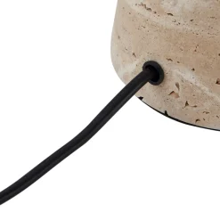 Lindby bordlampe Magritt, beige, metall, stein, 41 cm