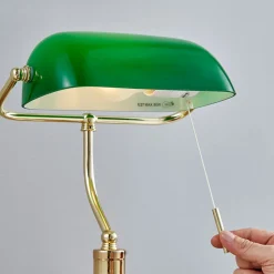 Lindby bordlampe Milenka, messing, høyde 39 cm, metall