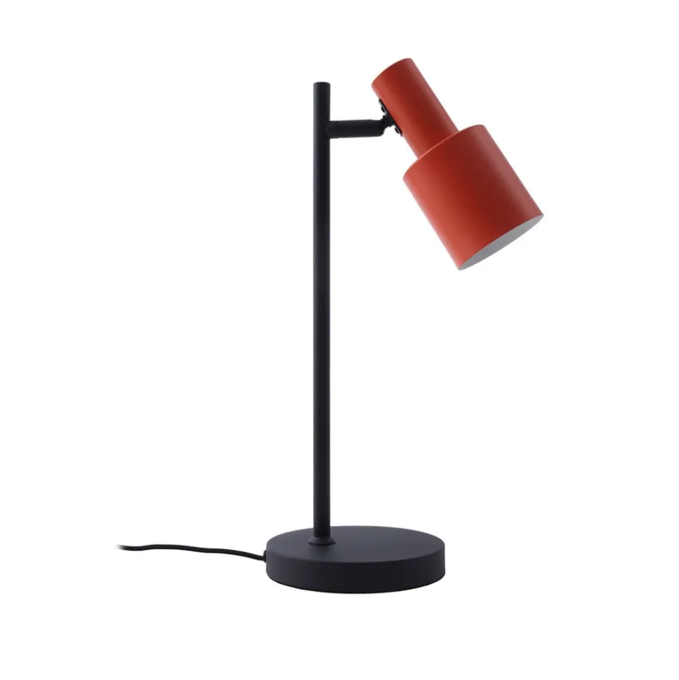 Lindby bordlampe Ovelia, oransje/svart, metall, E27