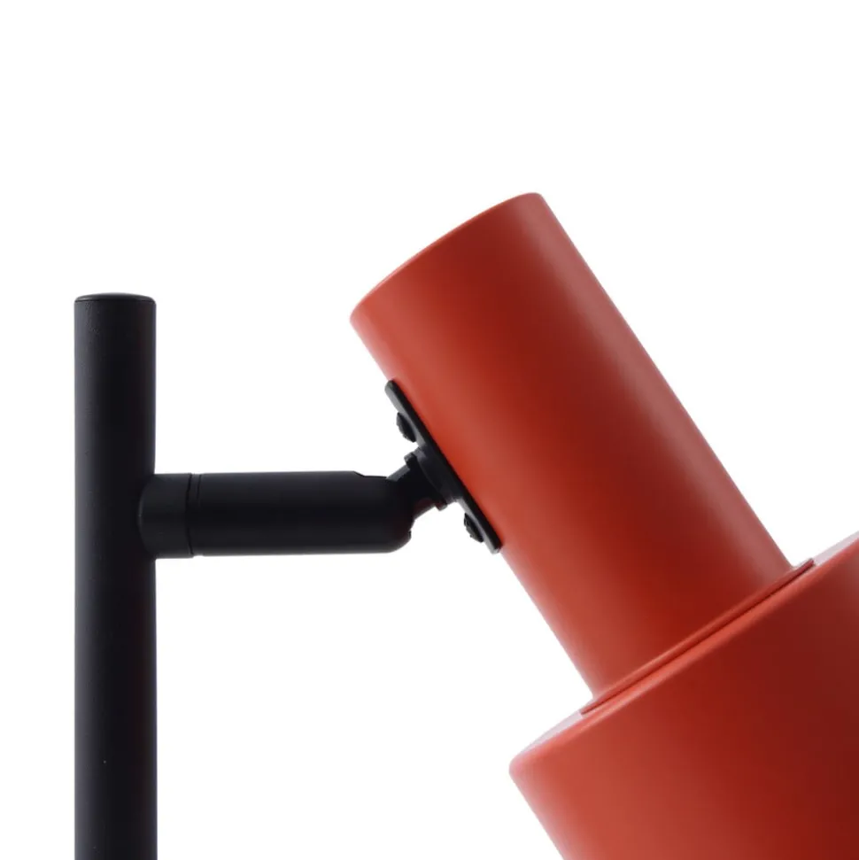 Lindby bordlampe Ovelia, oransje/svart, metall, E27