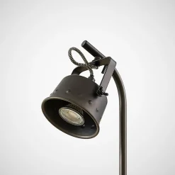 Lindby bordlampe Rubinjo, 37 cm, svart, tre, metall, GU10