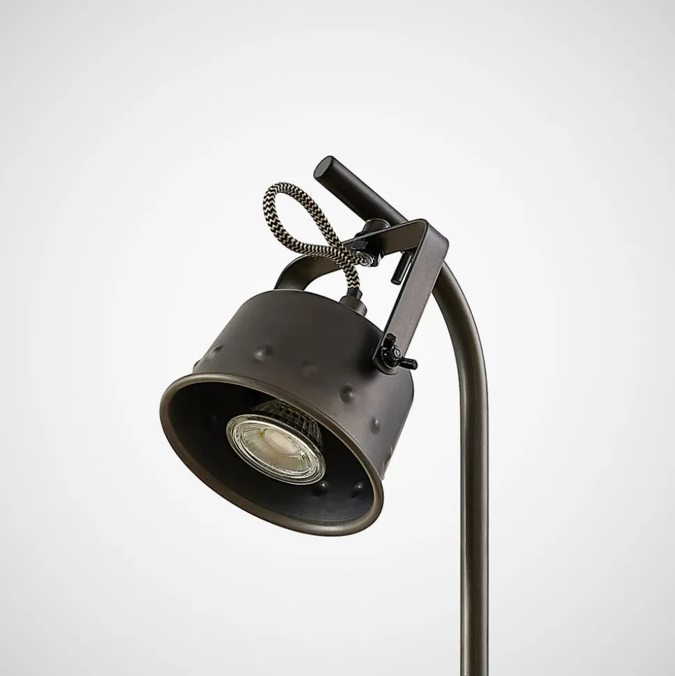 Lindby bordlampe Rubinjo, 37 cm, svart, tre, metall, GU10