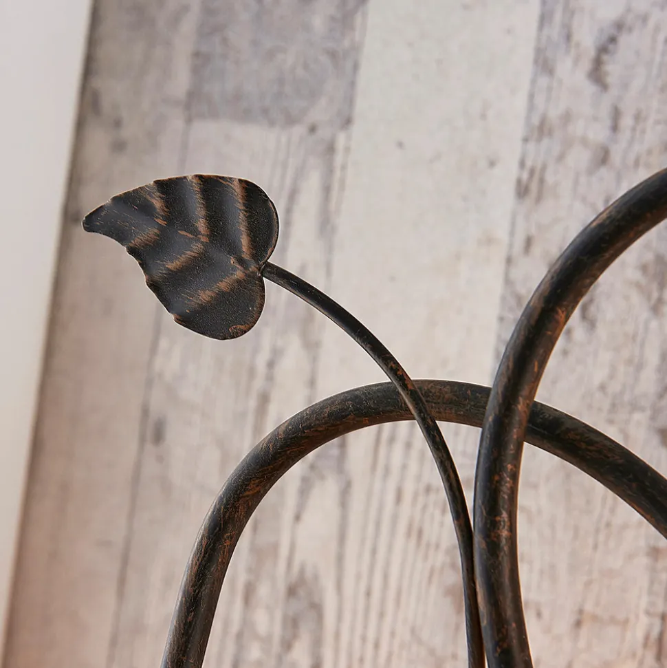 Lindby bordlampe Stefania, svart/gull, glass, E14, 40 cm