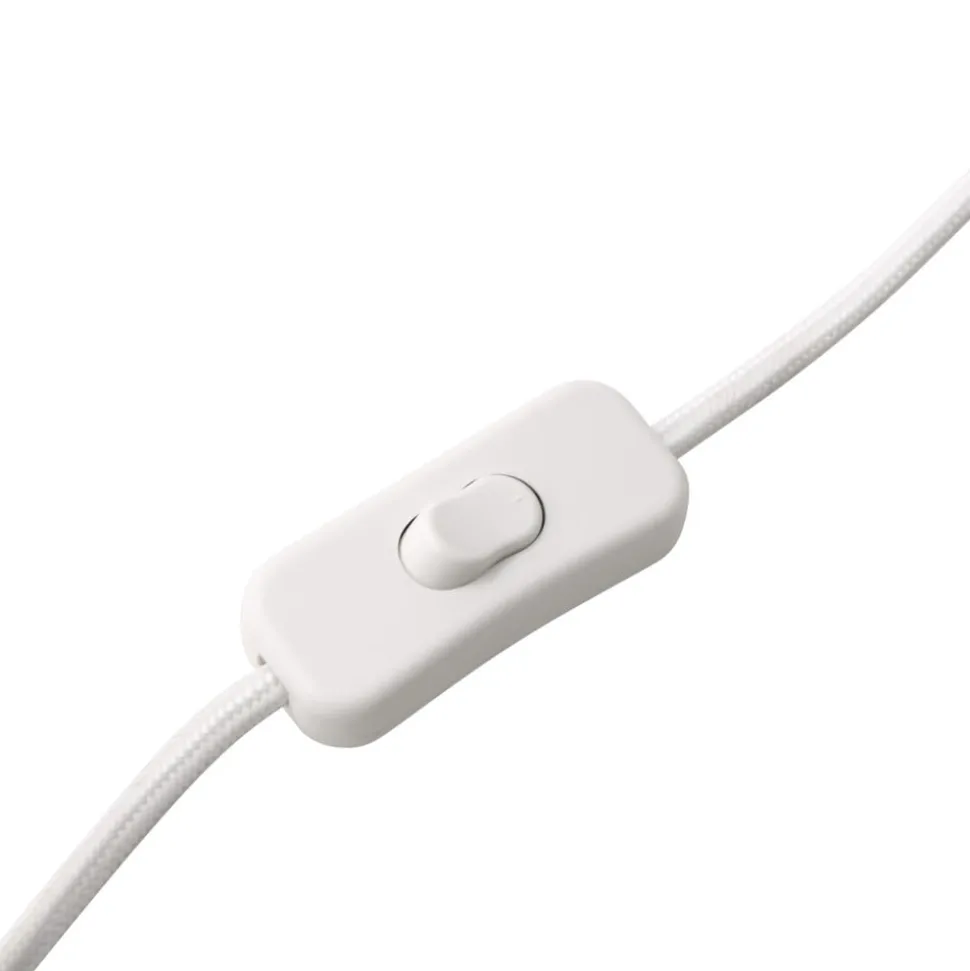 Lindby bordlampe Thalassia, hvit, Ø 26 cm, keramikk