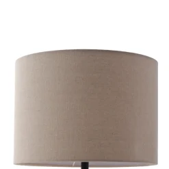 Lindby bordlampe Thalassia, beige, Ø 30 cm, keramikk