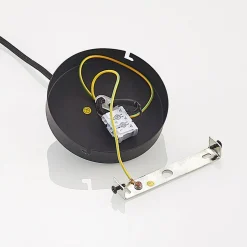 Lindby Bridga pendellampe, Ø 35 cm, svart, bambus