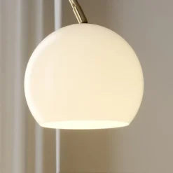 Lindby buelampe Cynthia, messingfarget, glass, 140 cm, E27