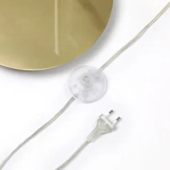 Lindby buelampe Cynthia, messingfarget, glass, 140 cm, E27