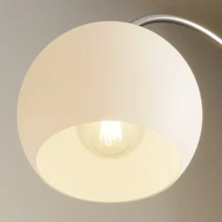 Lindby buelampe Cynthia, nikkelfarget, glass, 140 cm, E27