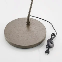 Lindby buelampe Jonera, grå, metall, E27, 185 cm høy