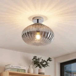 Lindby Defne taklampe, røykgrå