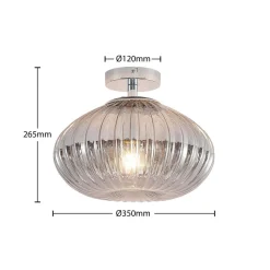 Lindby Defne taklampe, røykgrå