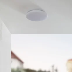 Lindby Doki LED taklampe for utendørs bruk, 34 cm, hvit, plast