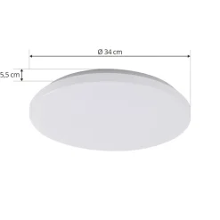 Lindby Doki LED taklampe for utendørs bruk, 34 cm, hvit, plast