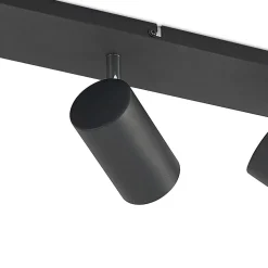 Lindby downlight Joffrey, 70 cm, svart, 4 lyskilder, GU10