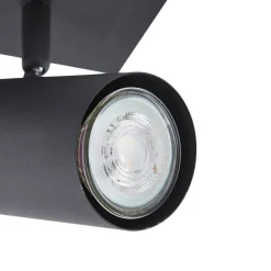 Lindby downlight Joffrey, 70 cm, svart, 4 lyskilder, GU10