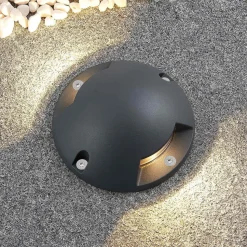 Lindby Huban gulv-spotlight med LED, 2 lyskilder