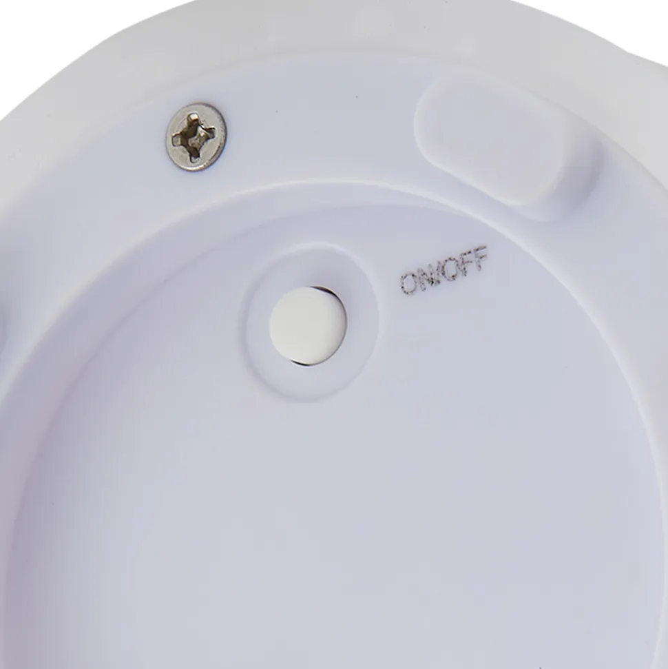 Lindby LED oppladbar blomstervase Florista, RGB, IP54, Ø 12cm, hvit