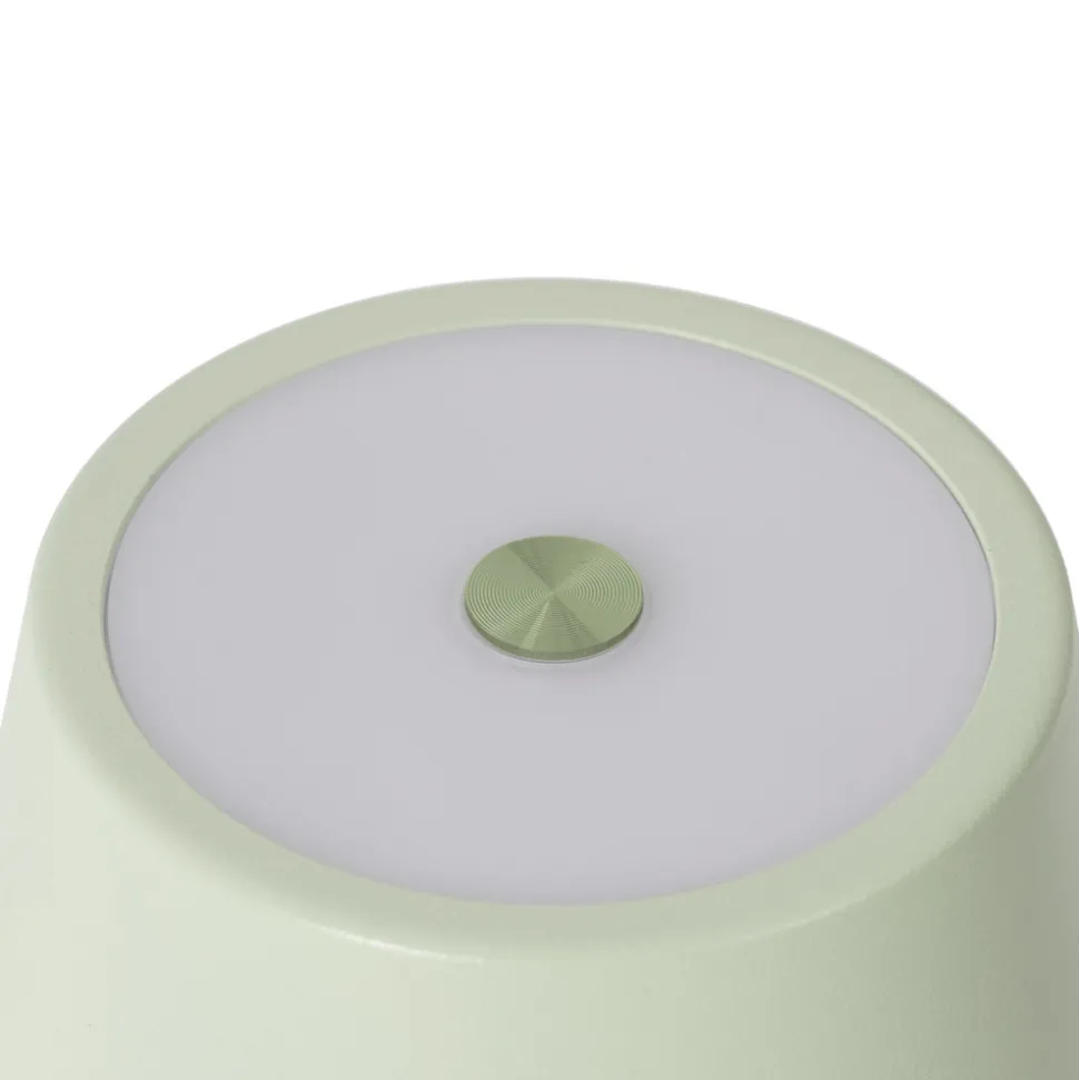 Lindby LED oppladbar bordlampe Janea TWIN, grønn, metall